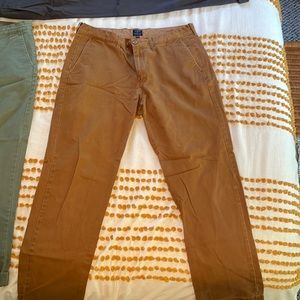 Mens J crew chinos: color: brown; size: 34x32